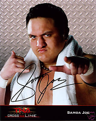 TNA SAMOA JOE HAND SIGNED AUTOGRAPHED 8X10 PROMO Photo Poster painting WITH COA 1