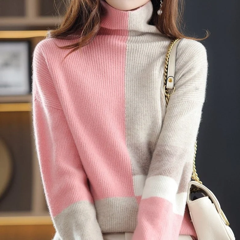 Women's High Neck Wool Sweater