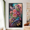 (Grande Taille) Fleurs Et Oiseaux-Peinture Diamant Ronde Compl&egrave;te-40*70CM