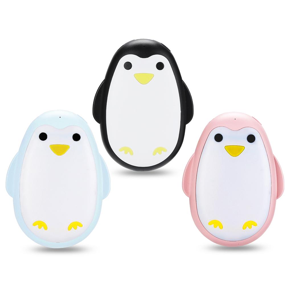 

5200mAh USB Hand Warmer Power Bank PVC Penguin-shaped Mobile Phone Charger, Black, 501 Original