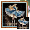 (Counted/Stamped)Ballet Alice Silhouette-11CT Cross Stitch 40*40cm