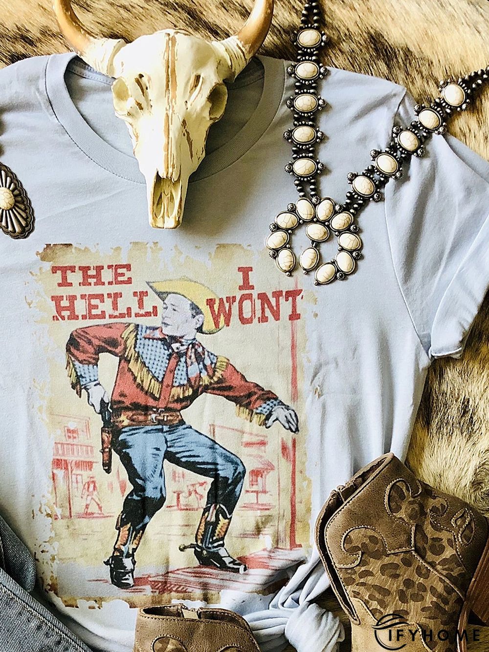 Shift Printed Short Sleeve Vintage T-shirt | IFYHOME