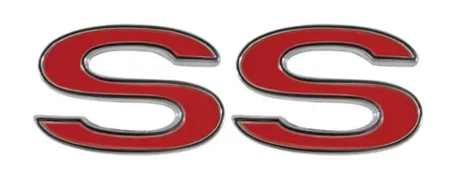 Dronehint NEW Trim Parts Red SS Front Fender Emblem / FOR 1969-72 CHEVELLE MALIBU / 4620R (For: GMC) Parts
