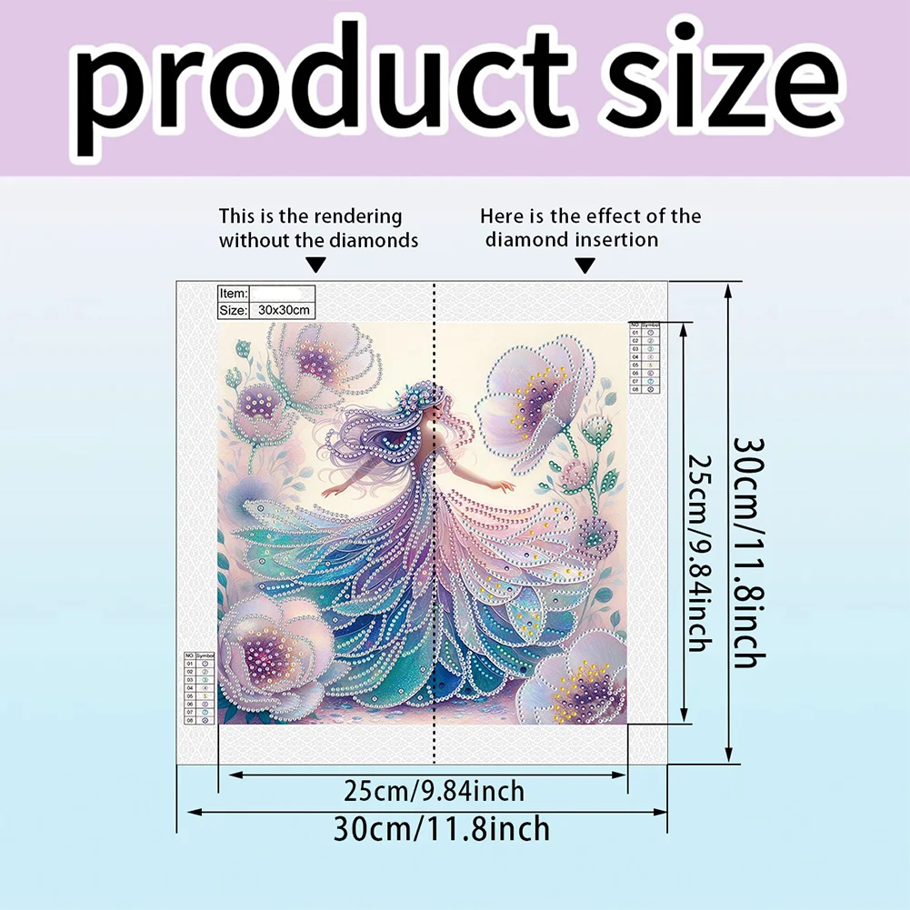 Diamond Painting - Partial Crystal Drill - Flower Girl(Canvas|30*30cm)