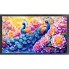 Peacock-11CT Stamped Cross Stitch 90*50cm/35.43*19.69in (Big Size)