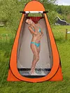 Portable Shower Pan with Drain Hose Foldable Shower Base for Indoor and Outdoor