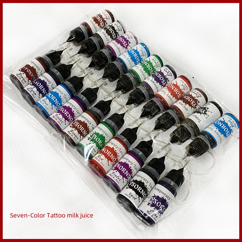 Hand-painted Pigment Color Black Henna Paste Tattoo Juice Paste Jagua Plant Paste Hollow Template