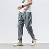 Gioiacombo&trade; Pantaloni harem da uomo in lino stile casual