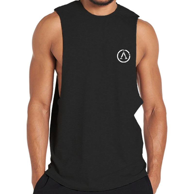 Cotton Circle Pattern Men's Tank Top tacday