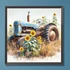 Sunflower Tractor Round Diamond Diamond Painting 30*30cm