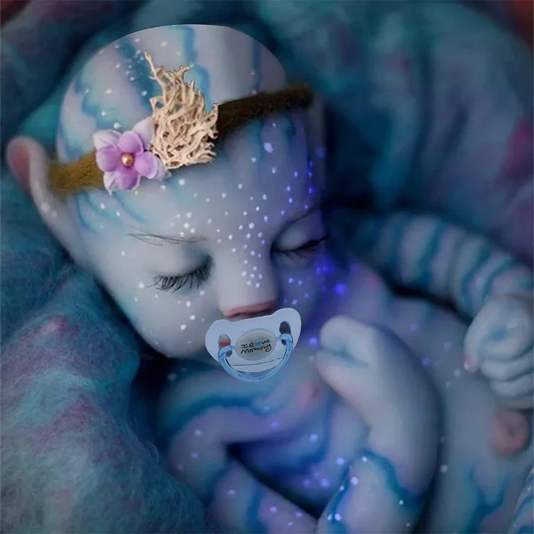 Full Body Silicone 12'' Realistic Reborn Afra Fantasy Baby Blue  Baby Rebornartdoll® RSAW-Rebornartdoll®