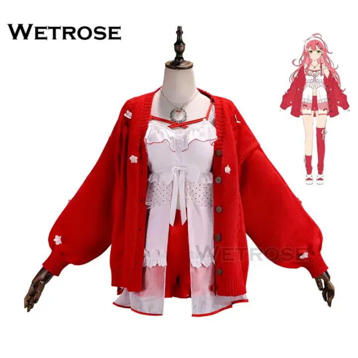 Wetrose] In Stock Hololive Xmas Live Vtuber Sakura Miko Pajamas