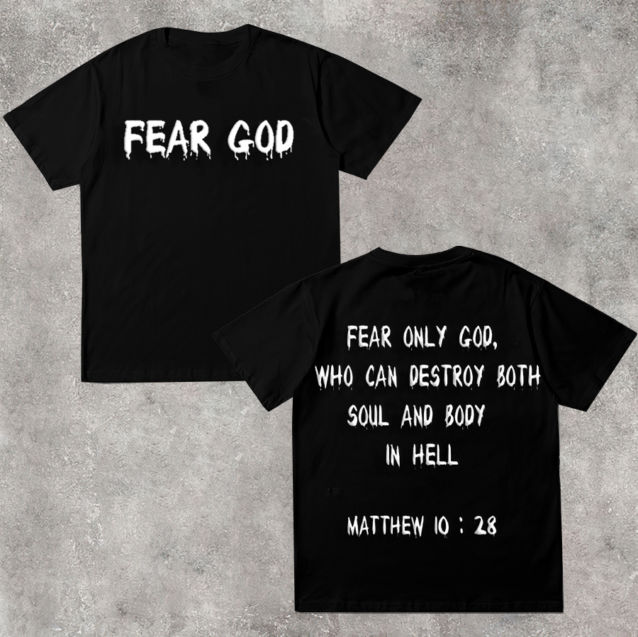 Sopula Fear God Cotton Short Sleeve T-Shirt - SOPULA