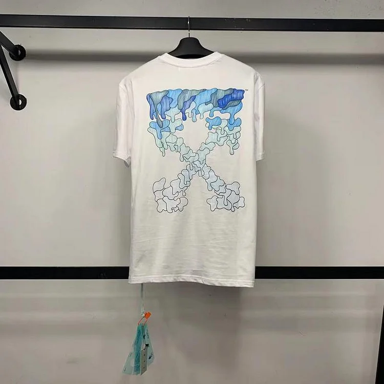 Off White T Shirt Short Sleeve Men's and Women's Cotton Tshirt Owt