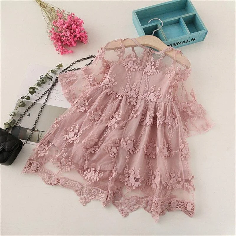 Little Girl Ceremonies Dress Baby Children's Clothing Tutu Kids Dresses for Girls Clothes Wedding Party Gown Vestidos Robe Fille
