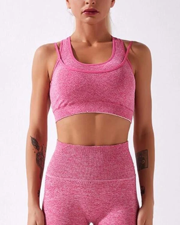 2021 New Comfortable Seamless Yoga Set