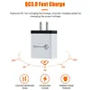 4 Ports USB Color Wall Charger Fast Charging Travel Charger US Plug Adapter