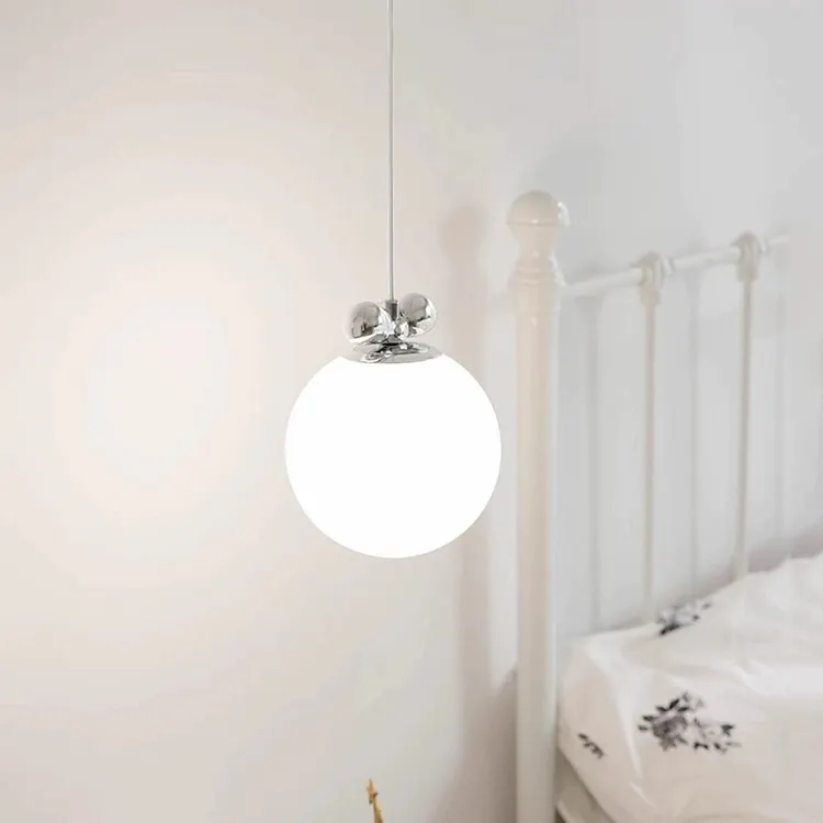 Classic Vintage White Glass Ball Rod Pendant Lights