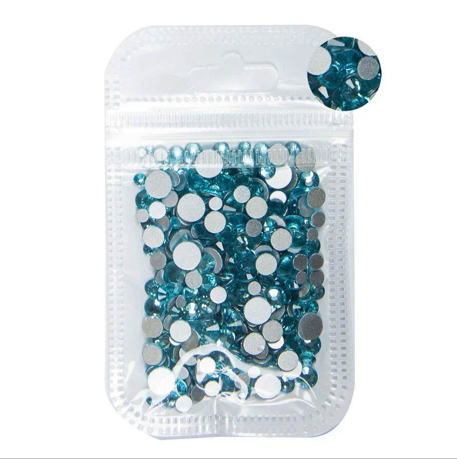 5Gram/Bag ss3-ss30 Mix Sizes Nail Art Non HotFix Crystal Rhinestone,Flatback 3D Glass Non Hot Fix Rhinestones Nail Decoration