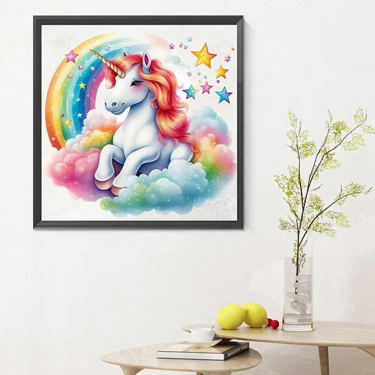 Diamond Painting - Full Round - Colored Cloud Unicorn(30*30cm)