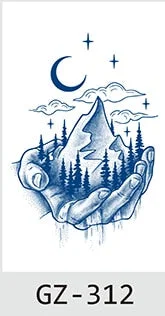 Temporary Waterproof Tattoos Stickers Navigator Compass Totem Flower Juice Ink Men Women Girl Chest Arm Fake Tatoo Drop Shipping