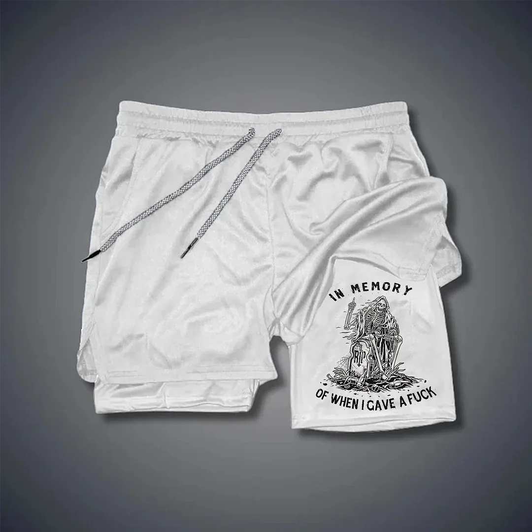 In Memory Of When I Gave A Fuck Print Men's Shorts -  