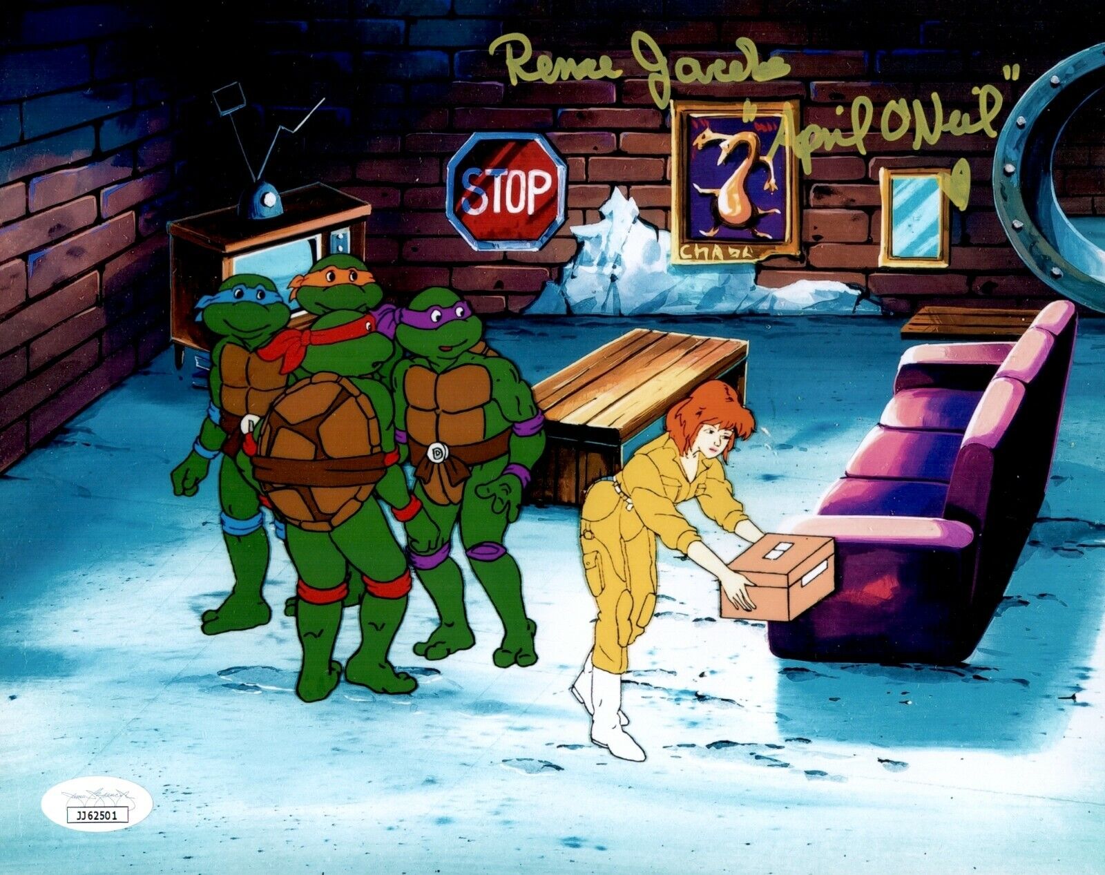 RENAE JACOBS Signed 8x10 Photo Poster painting APRIL Teenage Mutant Ninja Turtles COA JSA Cert