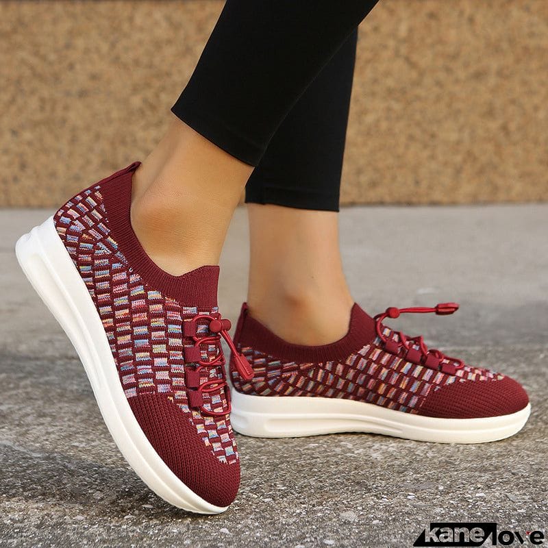 Women's Sports Breathable High Elasticity Mesh Slip-on Running Shoes