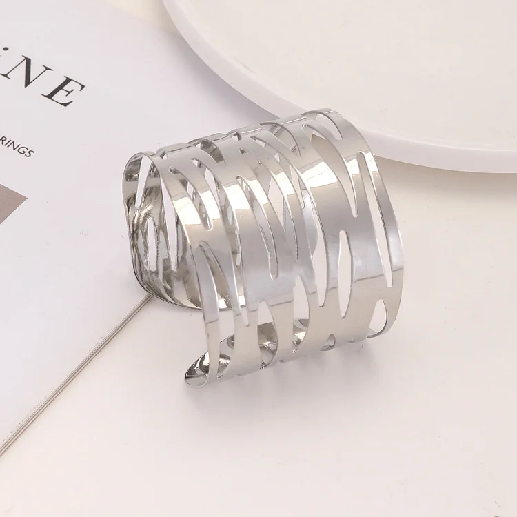 Party Irregular Hollow Metal Open Bracelets