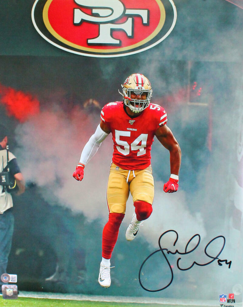 Fred Warner Signed San Francisco 49ers Tunnel 16x20 Photo Poster painting-Beckett W Hologram