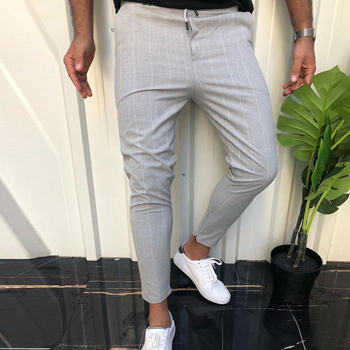 striped cropped pants mens