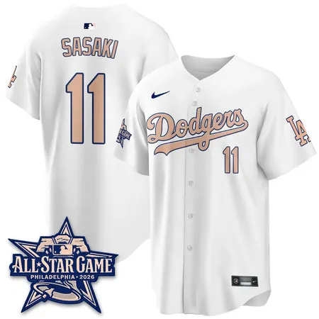 Youth Los Angeles Dodgers #11 Roki Sasaki White 2026 MLB All-Star Jersey