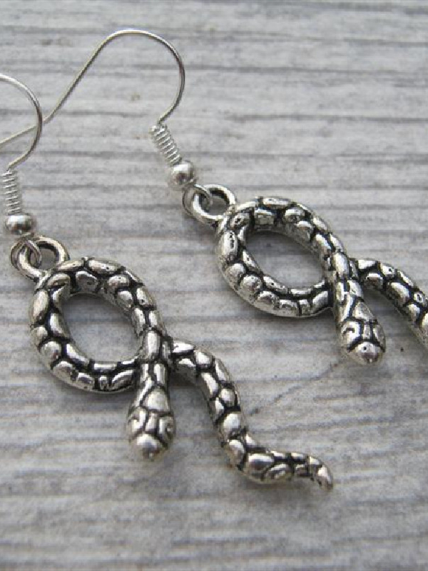Ancient Silver Snake Ear Hook