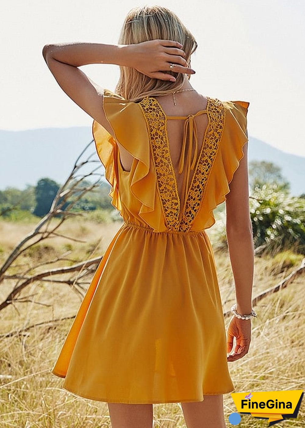 Boho Lace Mini Dress Pauline