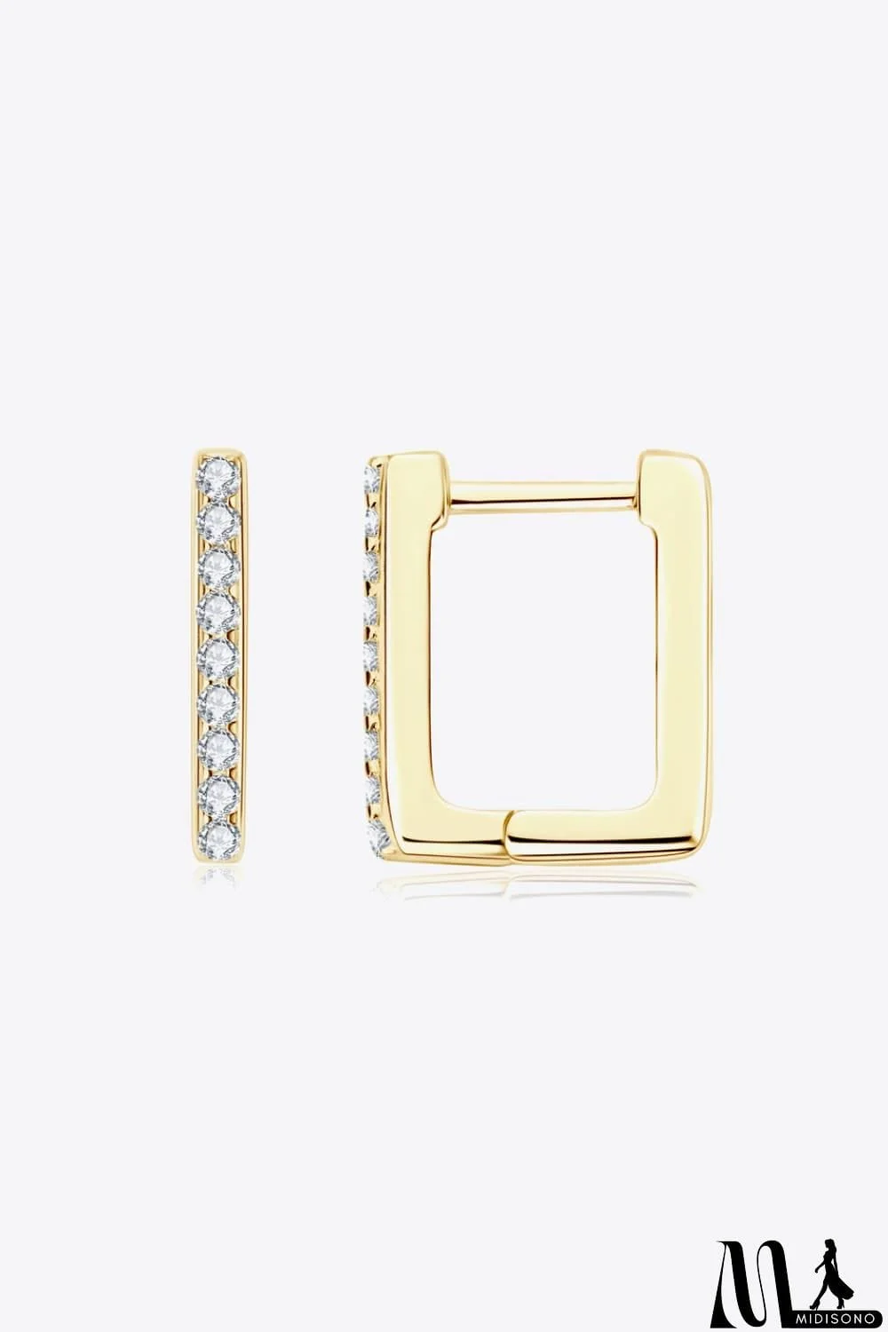 MidiSono - Moissanite Geometric 925 Sterling Silver Earrings