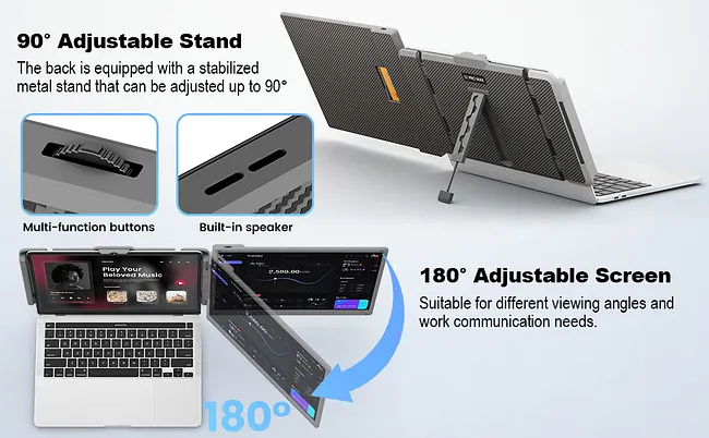 KEFEYA S1Pro 2K Portable Dual Screen Monitor Extender