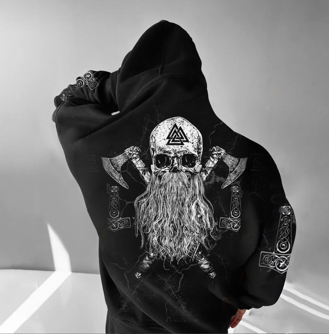 Vikings Print Oversize Hoodie / TECHWEAR CLUB / Techwear