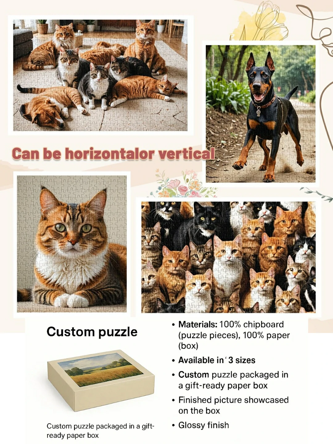 Custom Pet Jigsaw Puzzles Gift