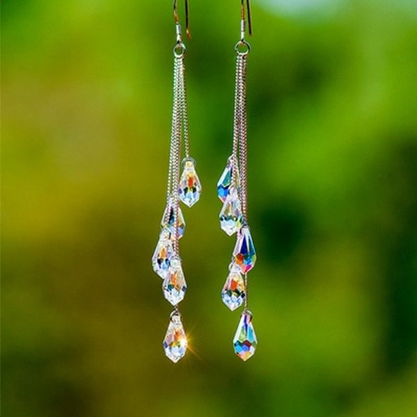 Exquisite Crystal Earrings Fashion 925 Sterling Silver Earrings Colorful Baroque Stud Earrings Diamond Earrings Romantic Classic Couple Earrings Engagement Earrings Anniversary Gift Valentine's Day Gift Women's Earrings - Shop Trendy Women's Fashion | TeeYours