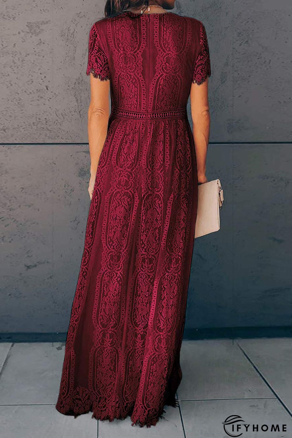 Red Blue Fill Your Heart Lace Maxi Dress | IFYHOME