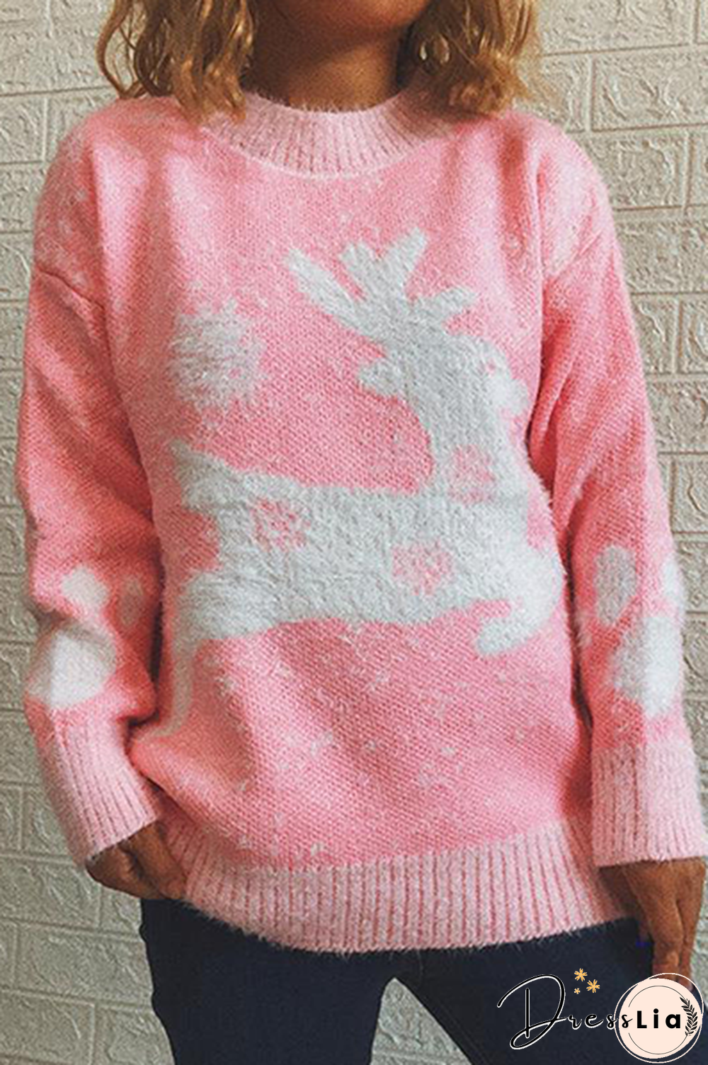 Casual Wapiti Split Joint  Contrast O Neck Tops