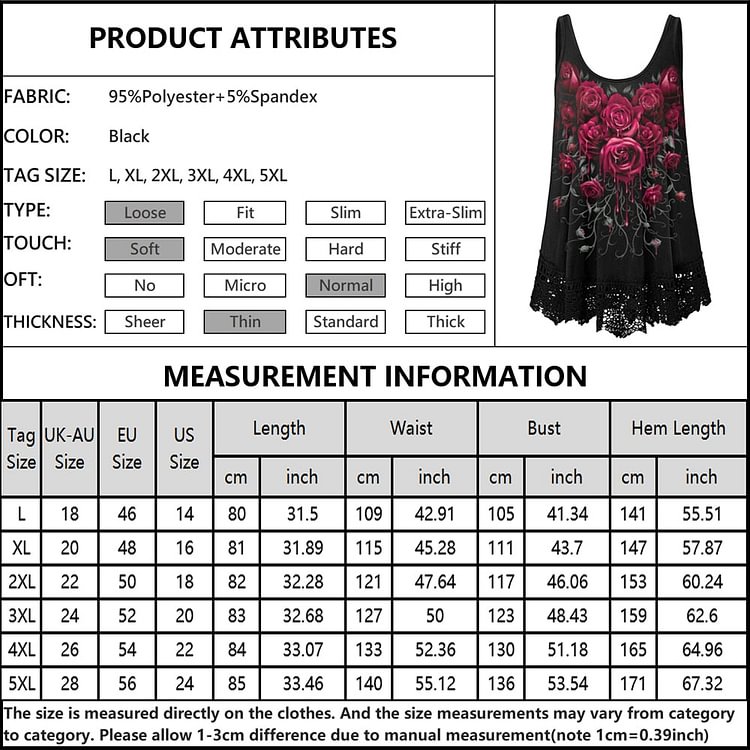 Plus Size 5XL Rose Floral PrintVest Women Tank Tops Fashion Sleeveless Ladies T-Shirts Casual Summer for Female Streetwear D30 - BlackFridayBuys