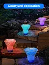 Solar Powered Pool Chlorine Floater with Colorful Lights for Nighttime Ambiance