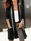 Fashion Mid-Length Long Sleeve Pocket Coat