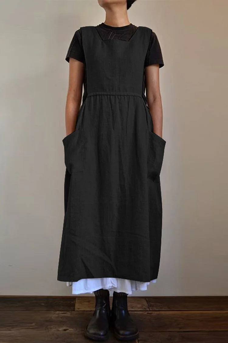 Solid Sleeveless Dress