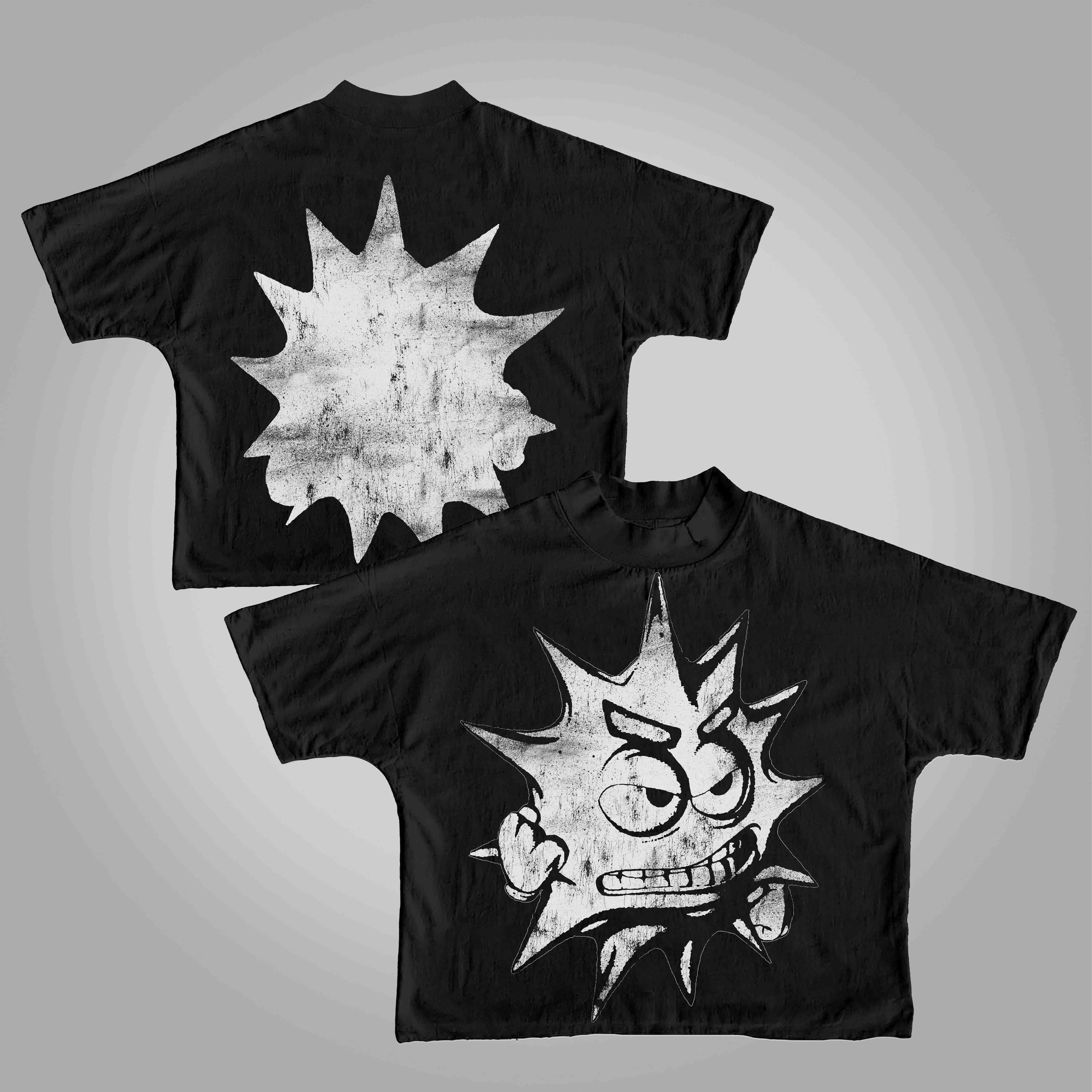 Intolerable Rage Print Graphics Cropped T-Shirts
