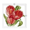 Stamped Cross Stitch-Red Flower (17*17cm)
