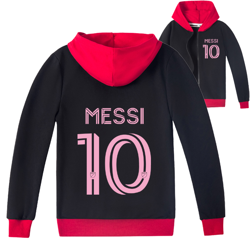 Mayoulove Messi Kids Zip-Up Jacket - Unisex Soccer Hoodie for Boys  Girls, Cool Sports Apparel, Perfect for Young Fans-Mayoulove