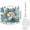 Flower Alarm Clock Diamond Dot Painting Ornament DIY Double Sided Stand