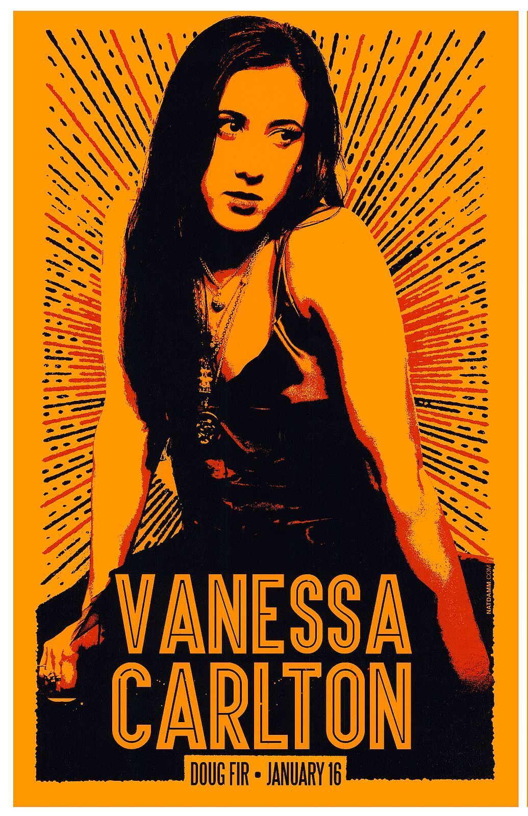 VANESSA CARLTON 2016 POSTER Gig Portland Oregon Concert